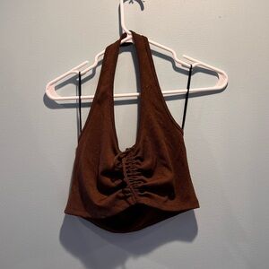 Sparkly Brown Halter Top
